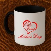 Our First Mother's Day Love Heart Coffee Mug thumb 2
