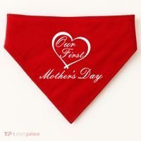 Our First Mother's Day Love Heart USA-Made Doggie Bandana thumb 0