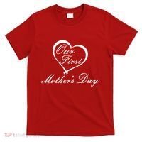 Our First Mother's Day Love Heart T-Shirt thumb 0