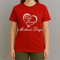 Our First Mother's Day Love Heart T-Shirt thumb 4