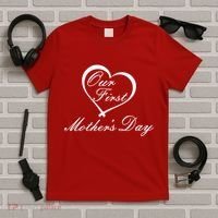 Our First Mother's Day Love Heart T-Shirt thumb 5