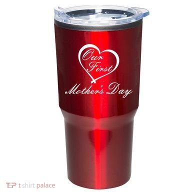 Our First Mother's Day Love Heart Tumbler