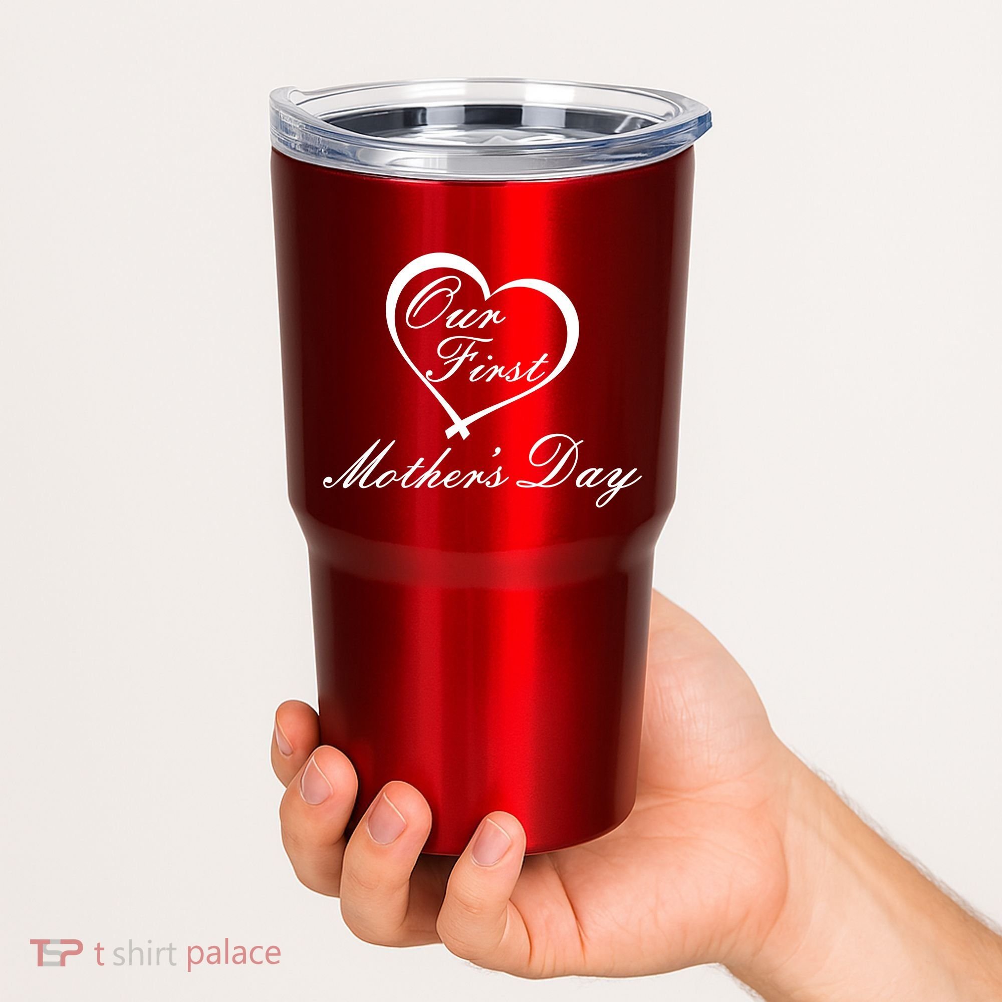 Our First Mother's Day Love Heart Tumbler