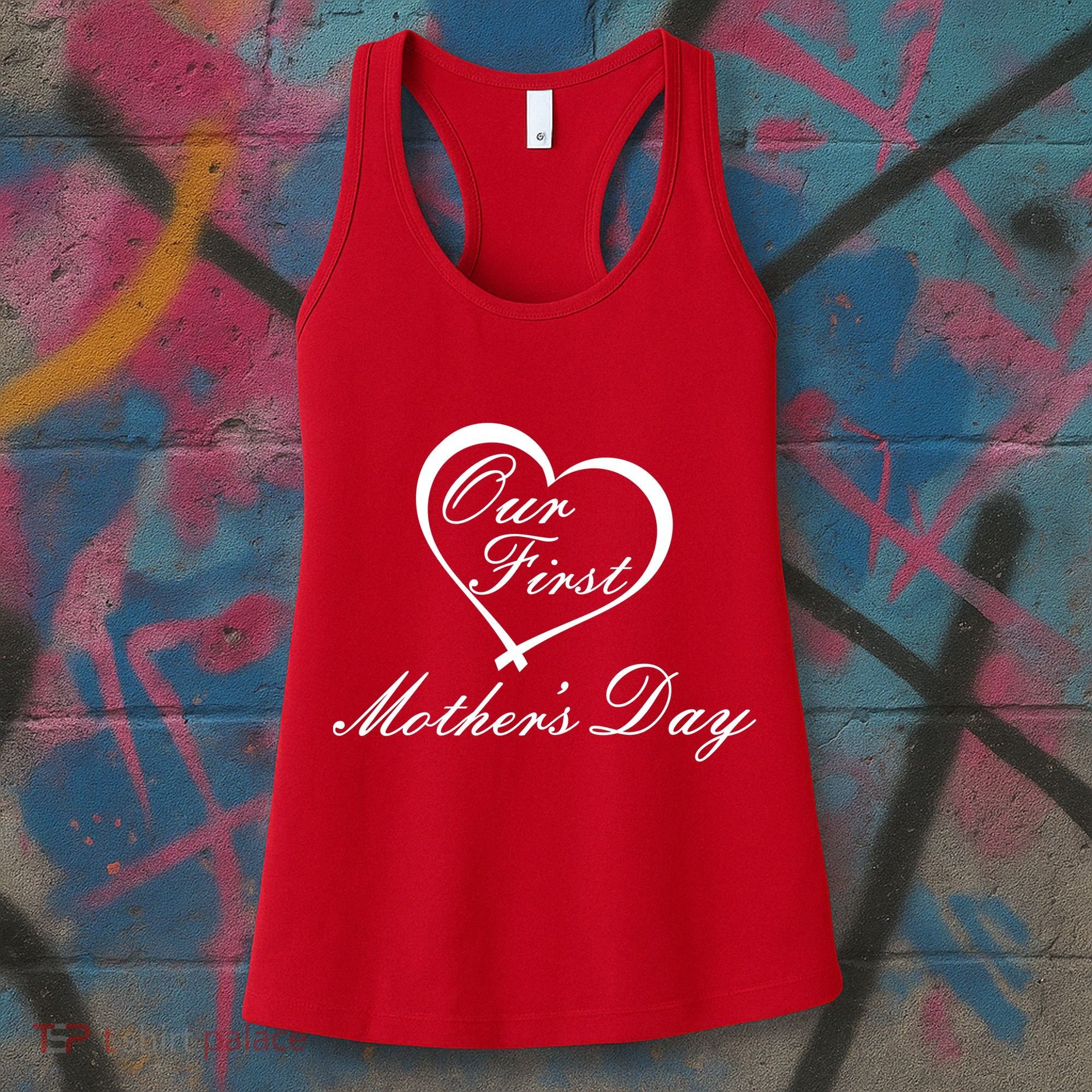 Our First Mother's Day Love Heart Women's Tank Top
