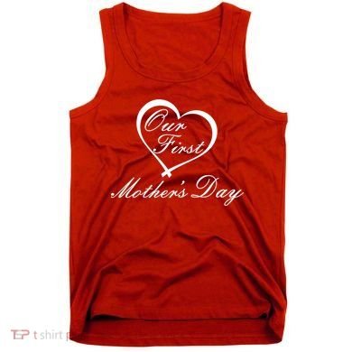 Our First Mother's Day Love Heart Tank Top