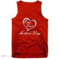 Our First Mother's Day Love Heart Tank Top thumb 0