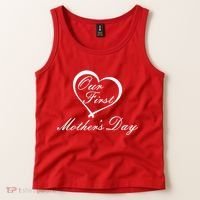 Our First Mother's Day Love Heart Tank Top thumb 2