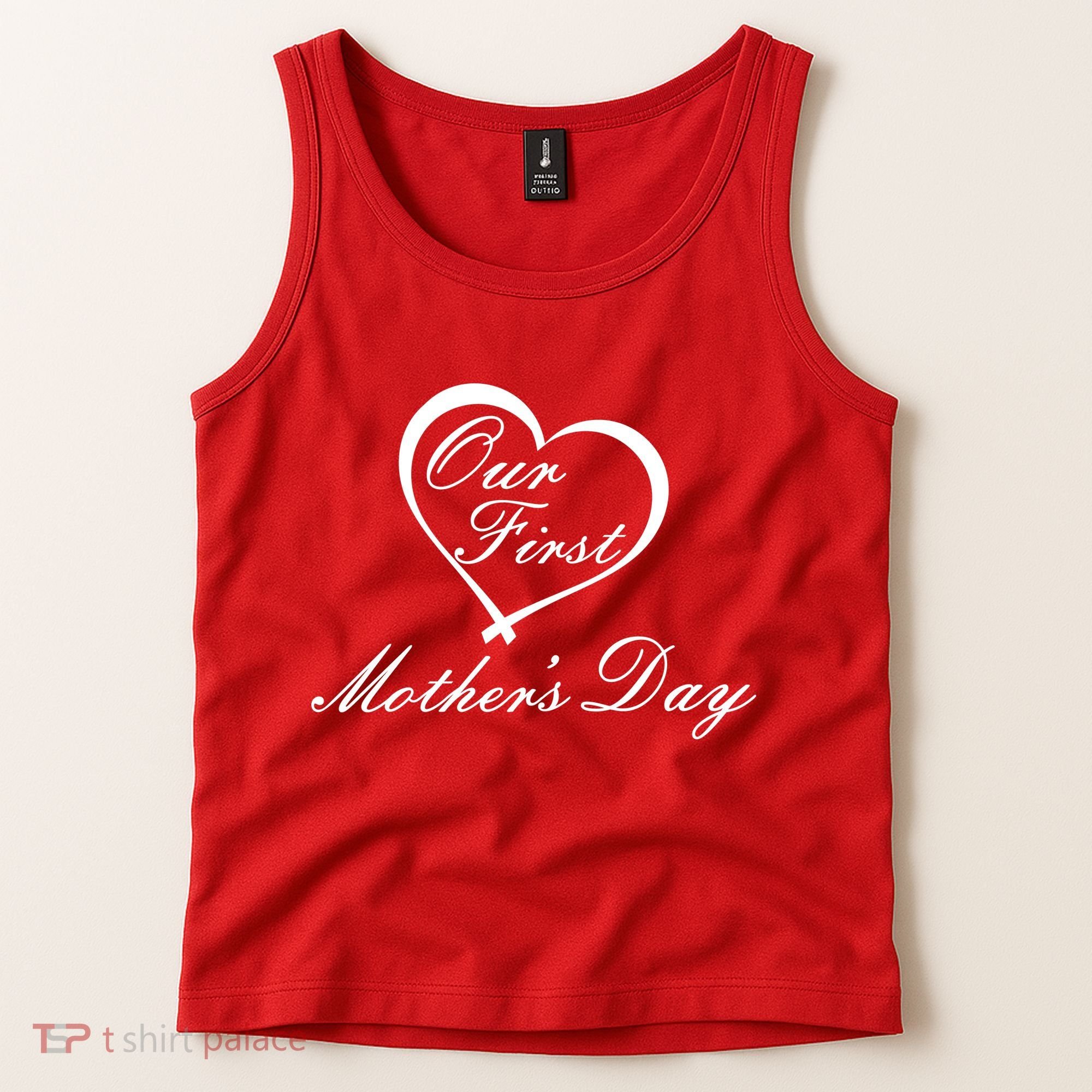 Our First Mother's Day Love Heart Tank Top