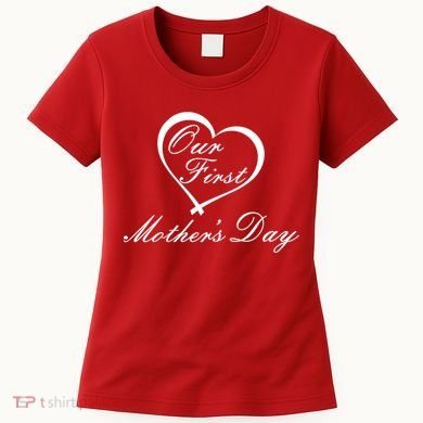 Our First Mother's Day Love Heart Women's T-Shirt