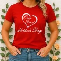 Our First Mother's Day Love Heart Women's T-Shirt thumb 2