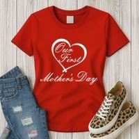 Our First Mother's Day Love Heart Women's T-Shirt thumb 3
