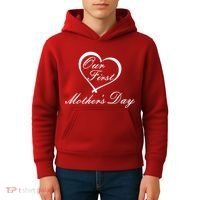 Our First Mother's Day Love Heart Kids Hoodie thumb 4