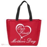 Our First Mother's Day Love Heart Tote Bag thumb 0