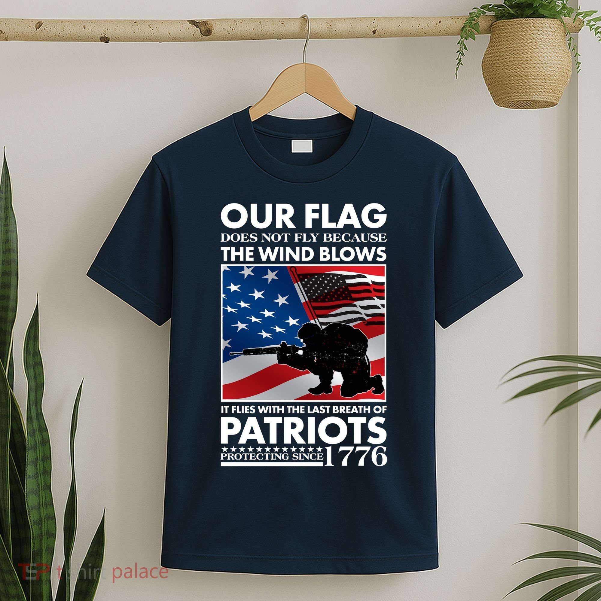 Our Flag Flies With the Last Breath of Patriots  T-Shirt