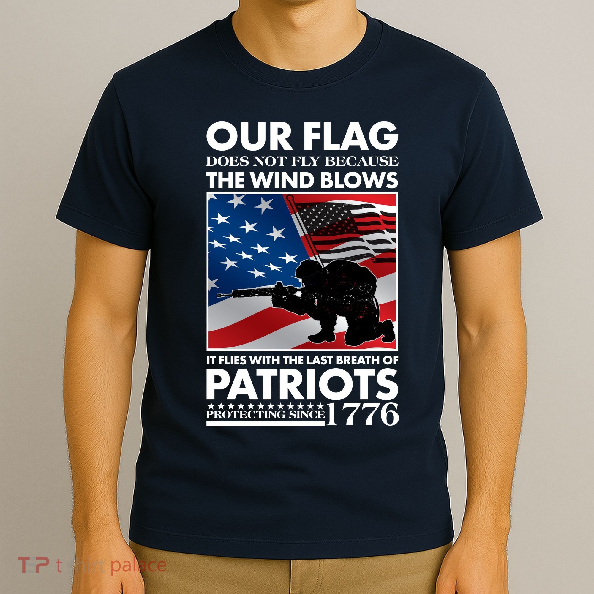 Our Flag Flies With the Last Breath of Patriots  T-Shirt