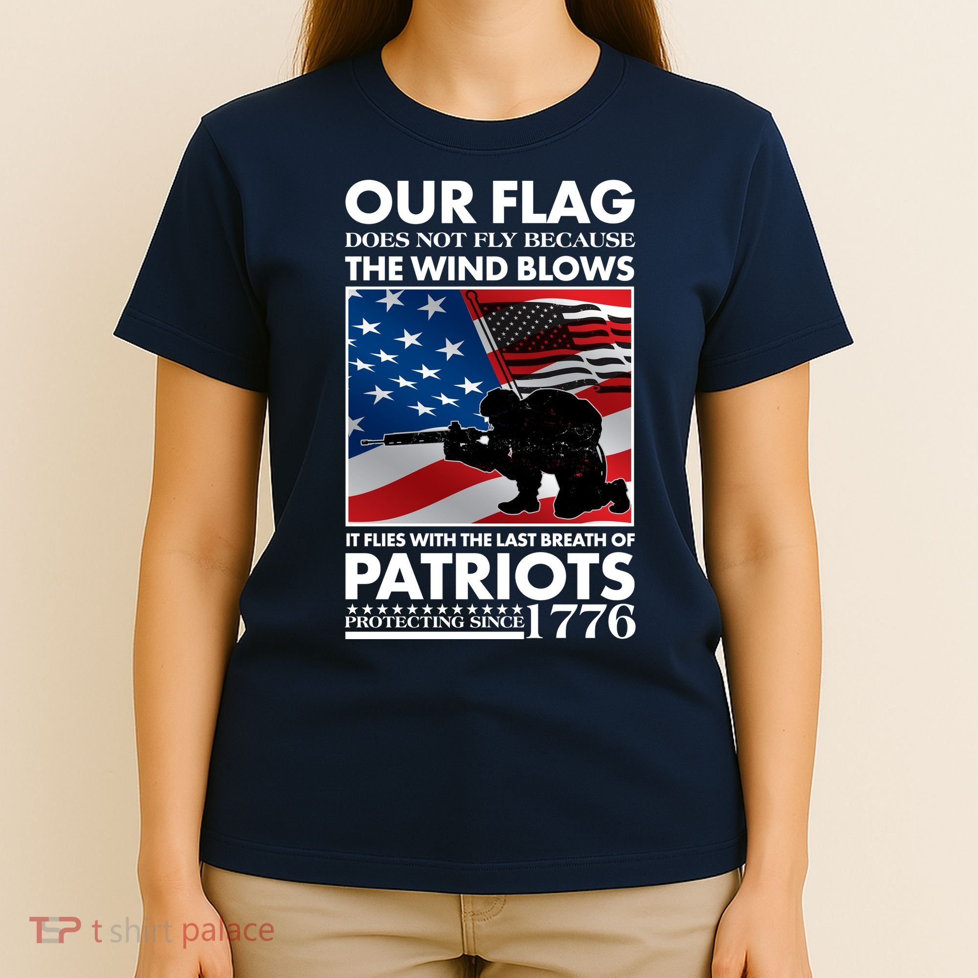 Our Flag Flies With the Last Breath of Patriots  T-Shirt