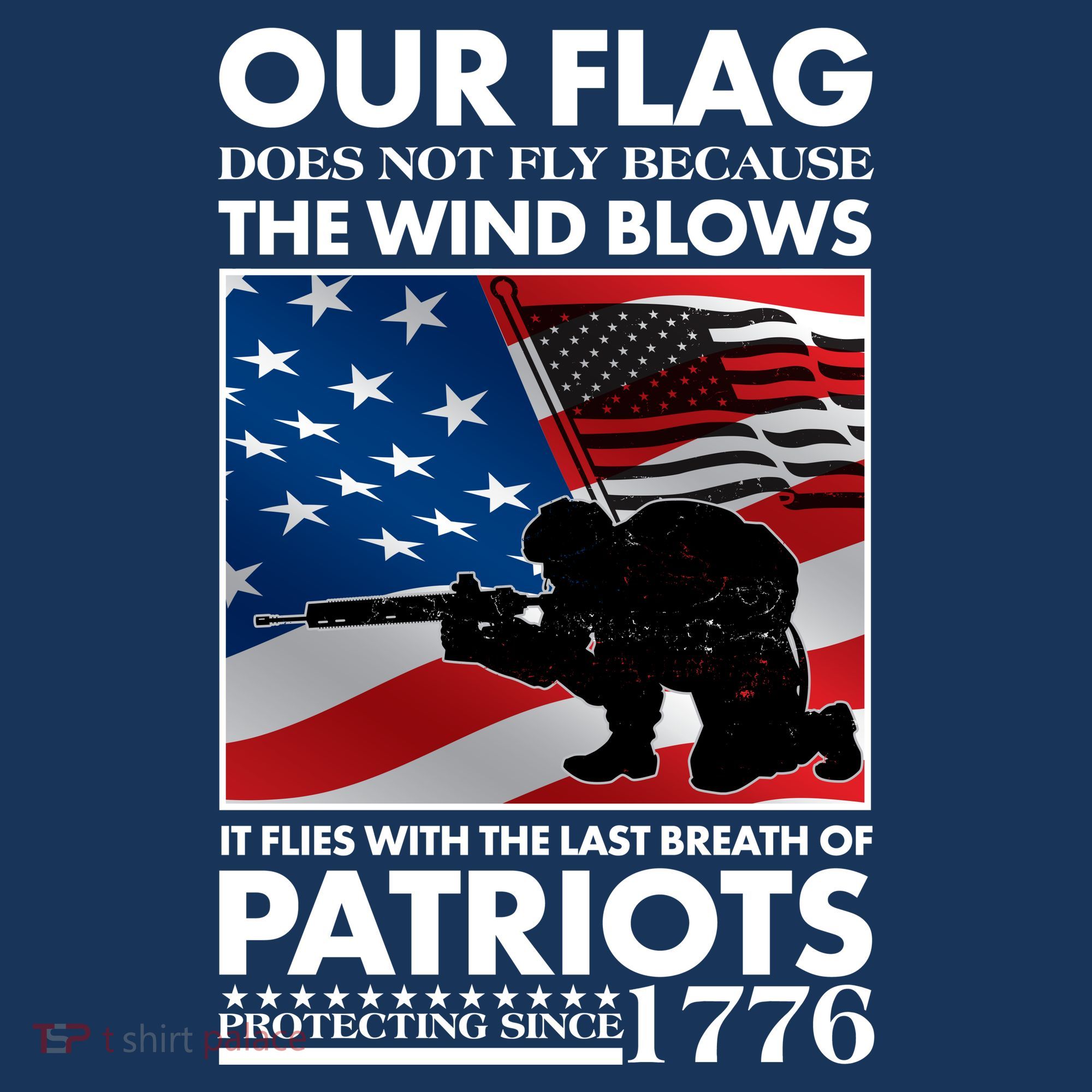 Our Flag Flies With the Last Breath of Patriots  Mousepad