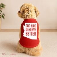 Our Kids Deserve Better Arizona Teacher Doggie Tank thumb 2