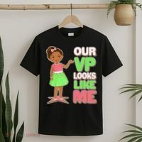 Our VP Looks Like Me Kamala Harris AKA Sorority Colors T-Shirt thumb 2