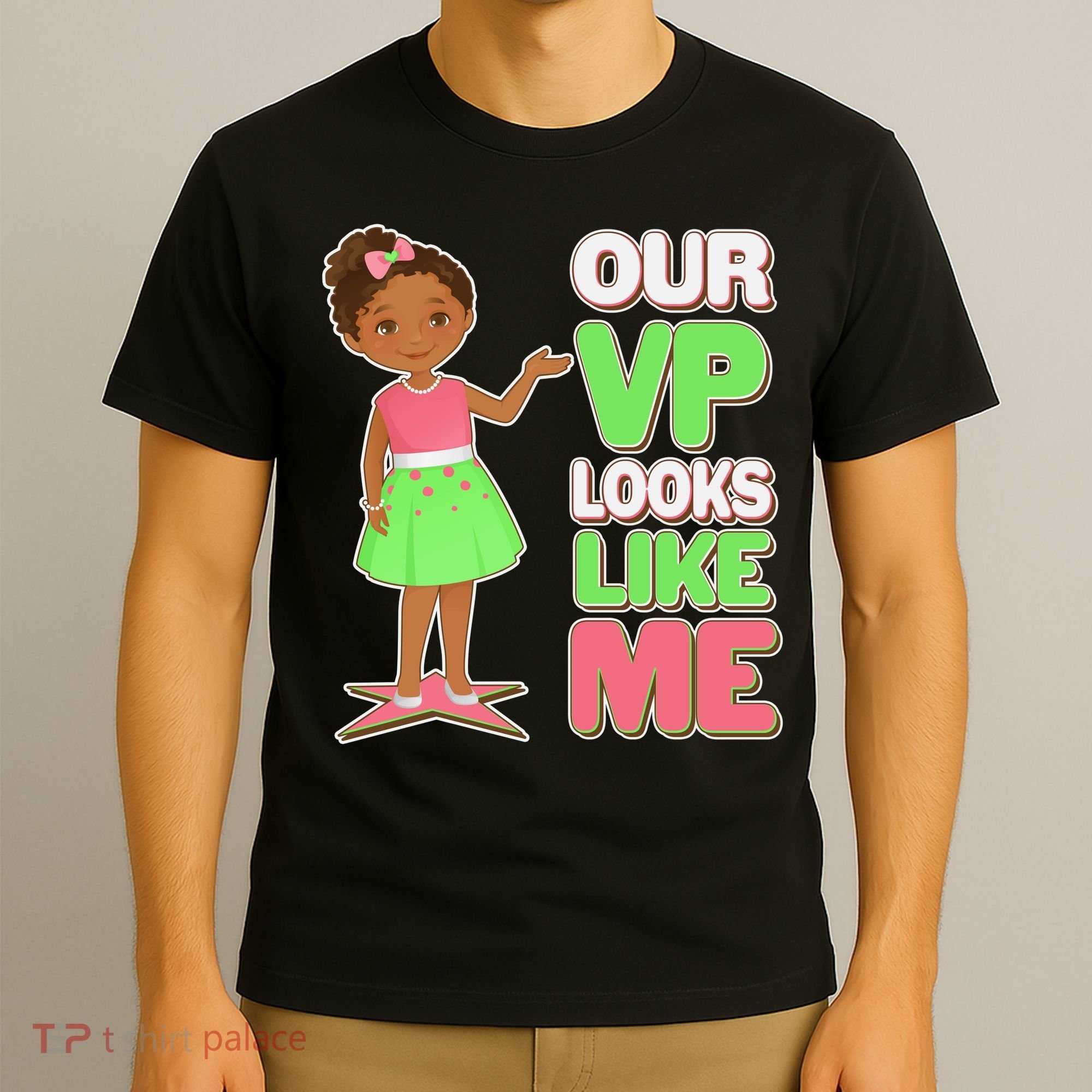 Our VP Looks Like Me Kamala Harris AKA Sorority Colors T-Shirt