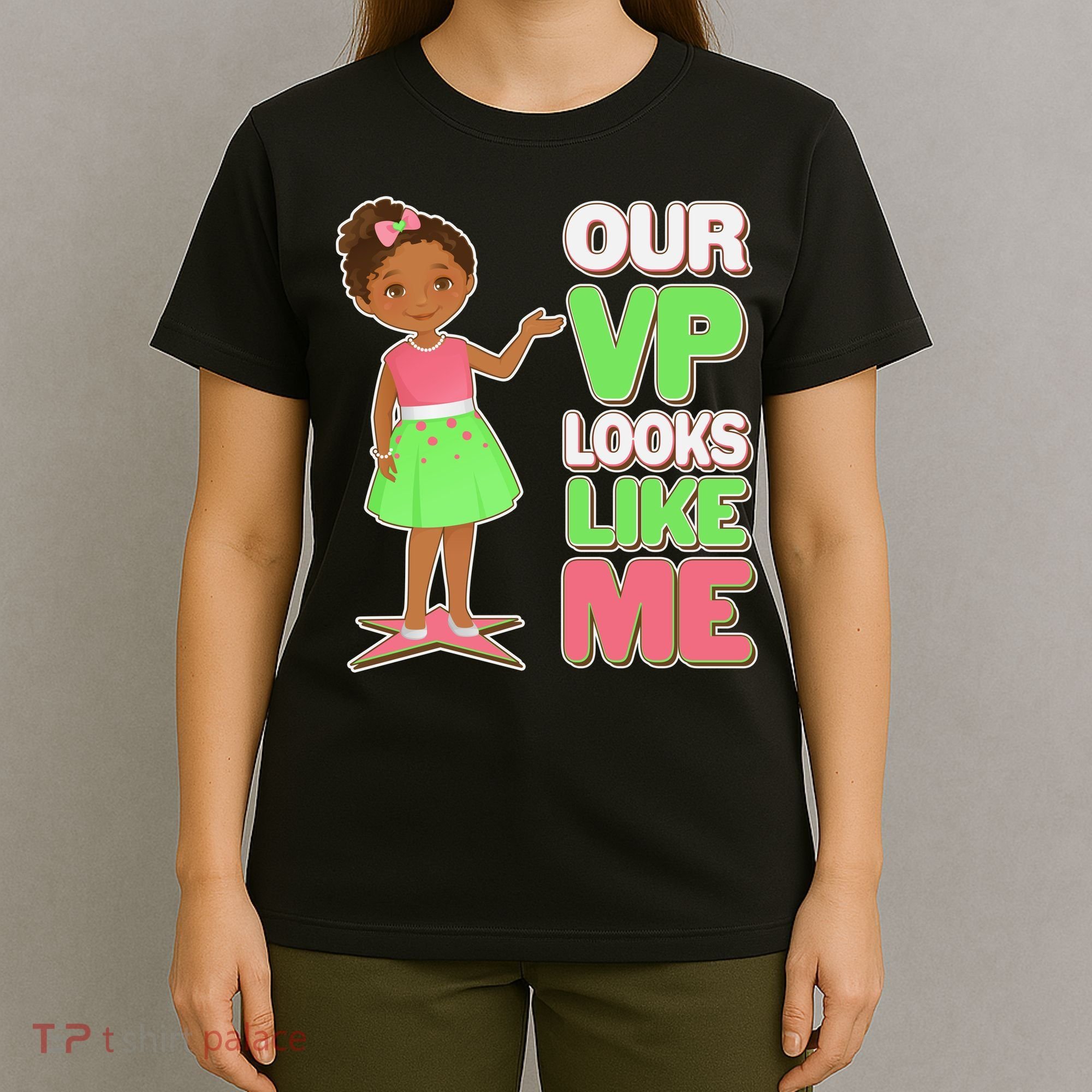 Our VP Looks Like Me Kamala Harris AKA Sorority Colors T-Shirt
