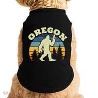 Oregon Us State Bigfoot Sasquatch Silhouette Retro Doggie Tank thumb 0