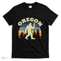 Oregon Us State Bigfoot Sasquatch Silhouette Retro T-Shirt thumb 0