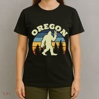 Oregon Us State Bigfoot Sasquatch Silhouette Retro T-Shirt thumb 4