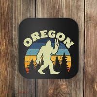 Oregon Us State Bigfoot Sasquatch Silhouette Retro Coaster thumb 0