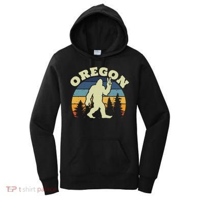 Oregon Us State Bigfoot Sasquatch Silhouette Retro Women's Hoodie