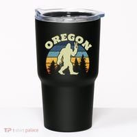 Oregon Us State Bigfoot Sasquatch Silhouette Retro Tumbler thumb 0