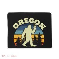 Oregon Us State Bigfoot Sasquatch Silhouette Retro Mousepad thumb 0