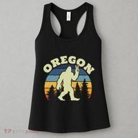 Oregon Us State Bigfoot Sasquatch Silhouette Retro Women's Tank Top thumb 3