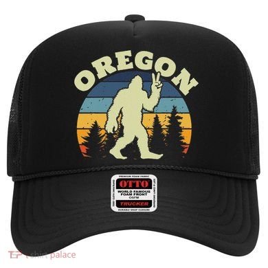 Oregon Us State Bigfoot Sasquatch Silhouette Retro Hat