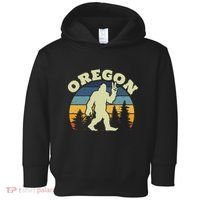 Oregon Us State Bigfoot Sasquatch Silhouette Retro Toddler Hoodie thumb 0