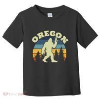 Oregon Us State Bigfoot Sasquatch Silhouette Retro Toddler T-Shirt thumb 0