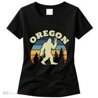 Oregon Us State Bigfoot Sasquatch Silhouette Retro Women's T-Shirt thumb 0
