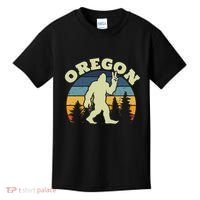 Oregon Us State Bigfoot Sasquatch Silhouette Retro Kids T-Shirt thumb 0