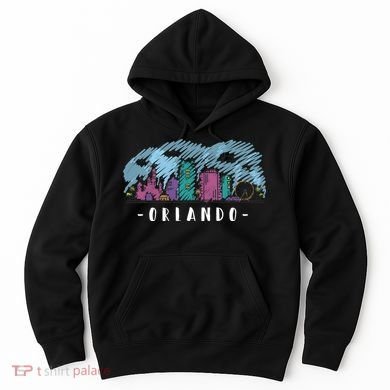 Orlando USA Skyline Sketch Hoodie
