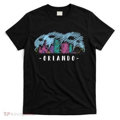 Orlando USA Skyline Sketch T-Shirt