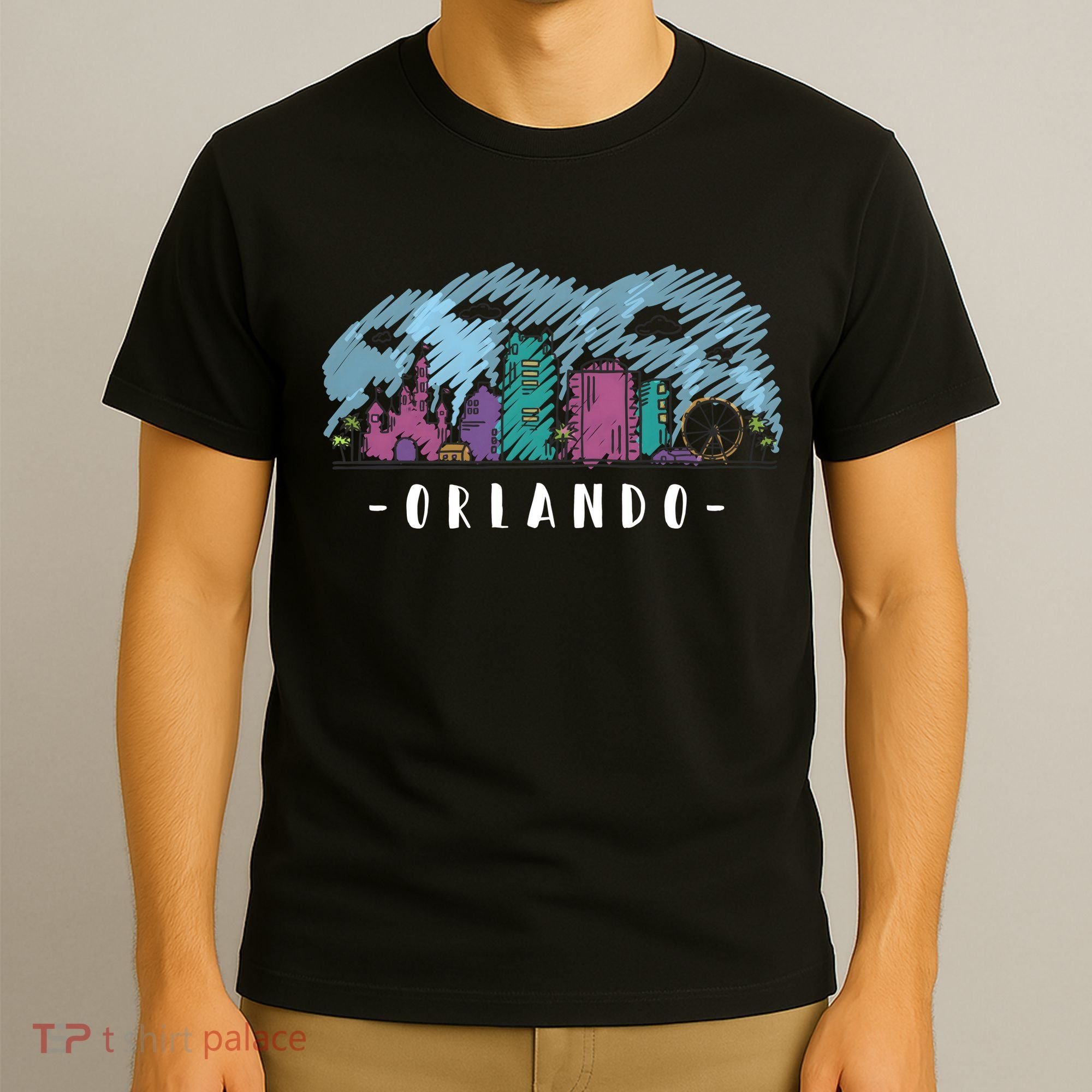 Orlando USA Skyline Sketch T-Shirt