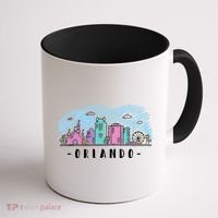 Orlando USA Skyline Sketch Coffee Mug thumb 1
