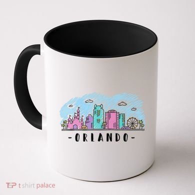 Orlando USA Skyline Sketch Coffee Mug