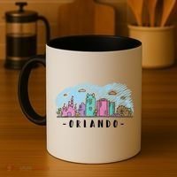 Orlando USA Skyline Sketch Coffee Mug thumb 4