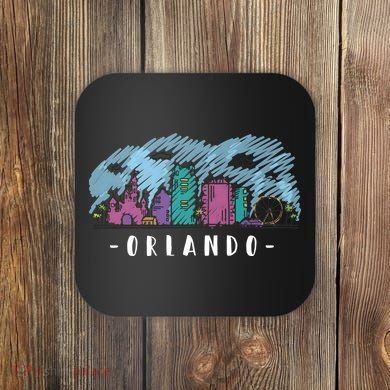 Orlando USA Skyline Sketch Coaster