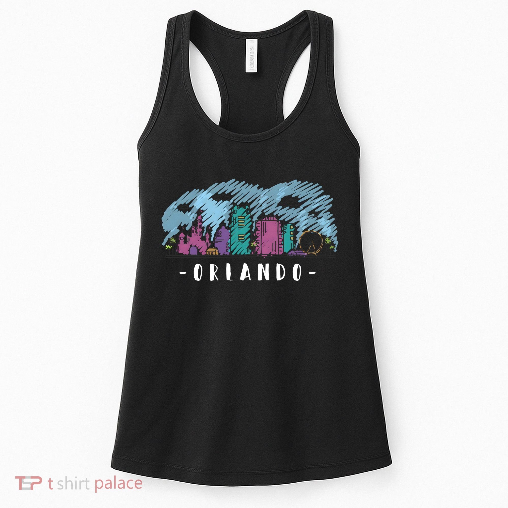 Orlando USA Skyline Sketch Women's Tank Top