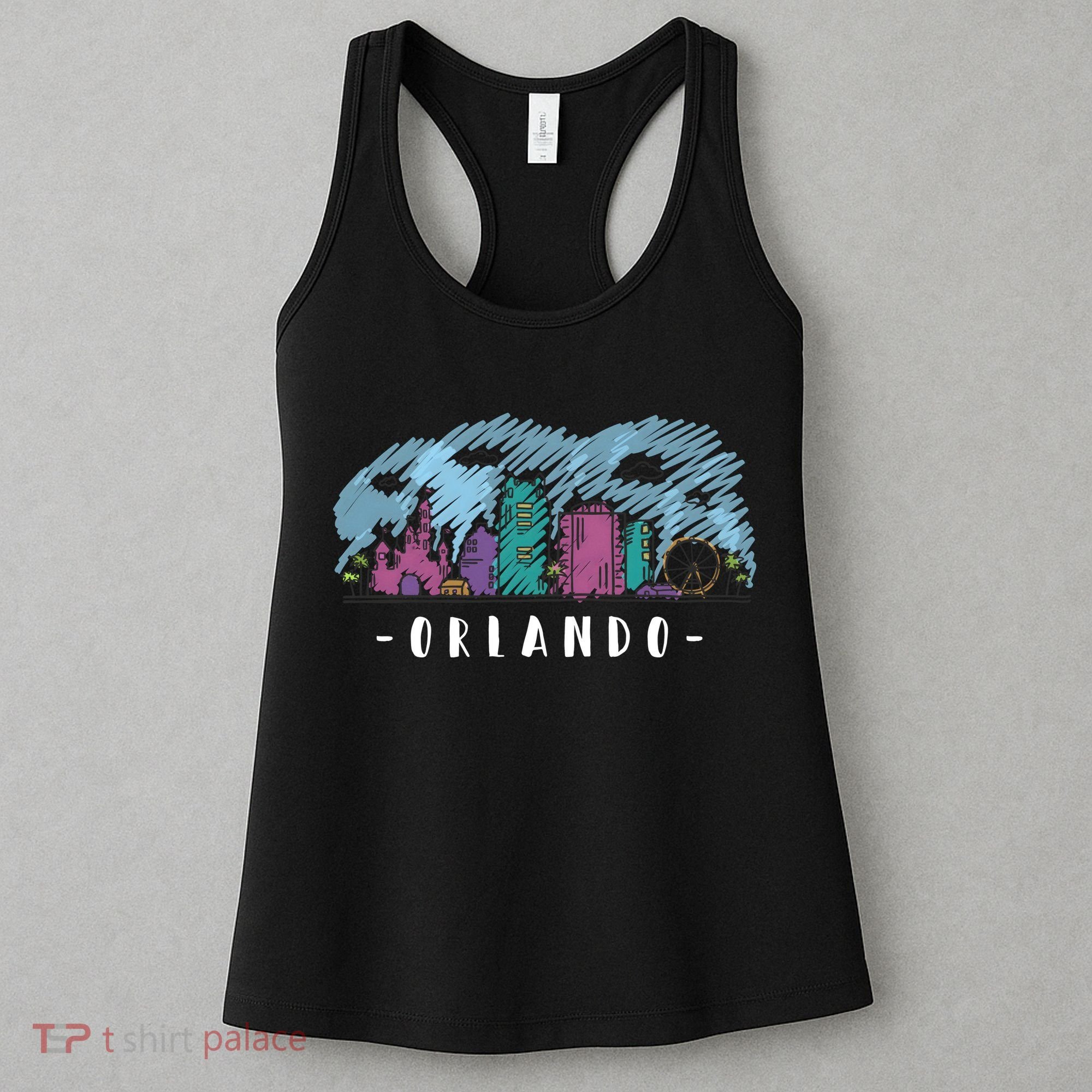 Orlando USA Skyline Sketch Women's Tank Top