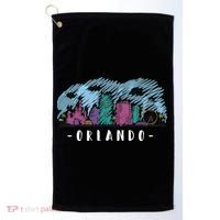 Orlando USA Skyline Sketch Golf Towel thumb 0