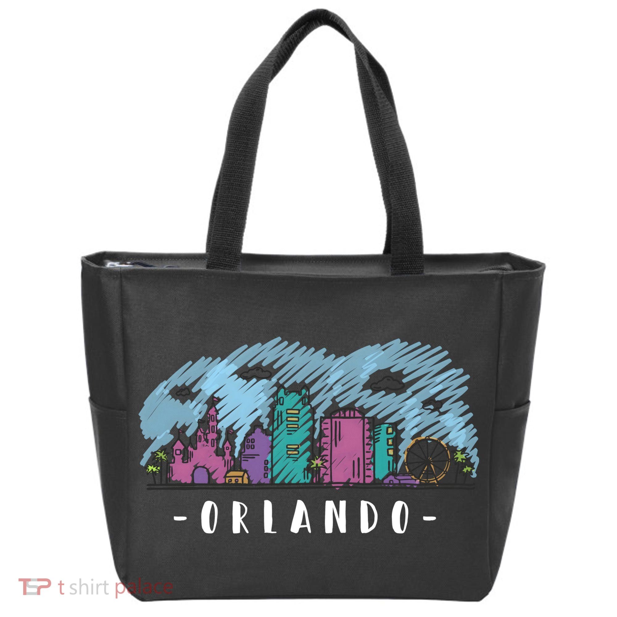 Orlando USA Skyline Sketch Tote Bag