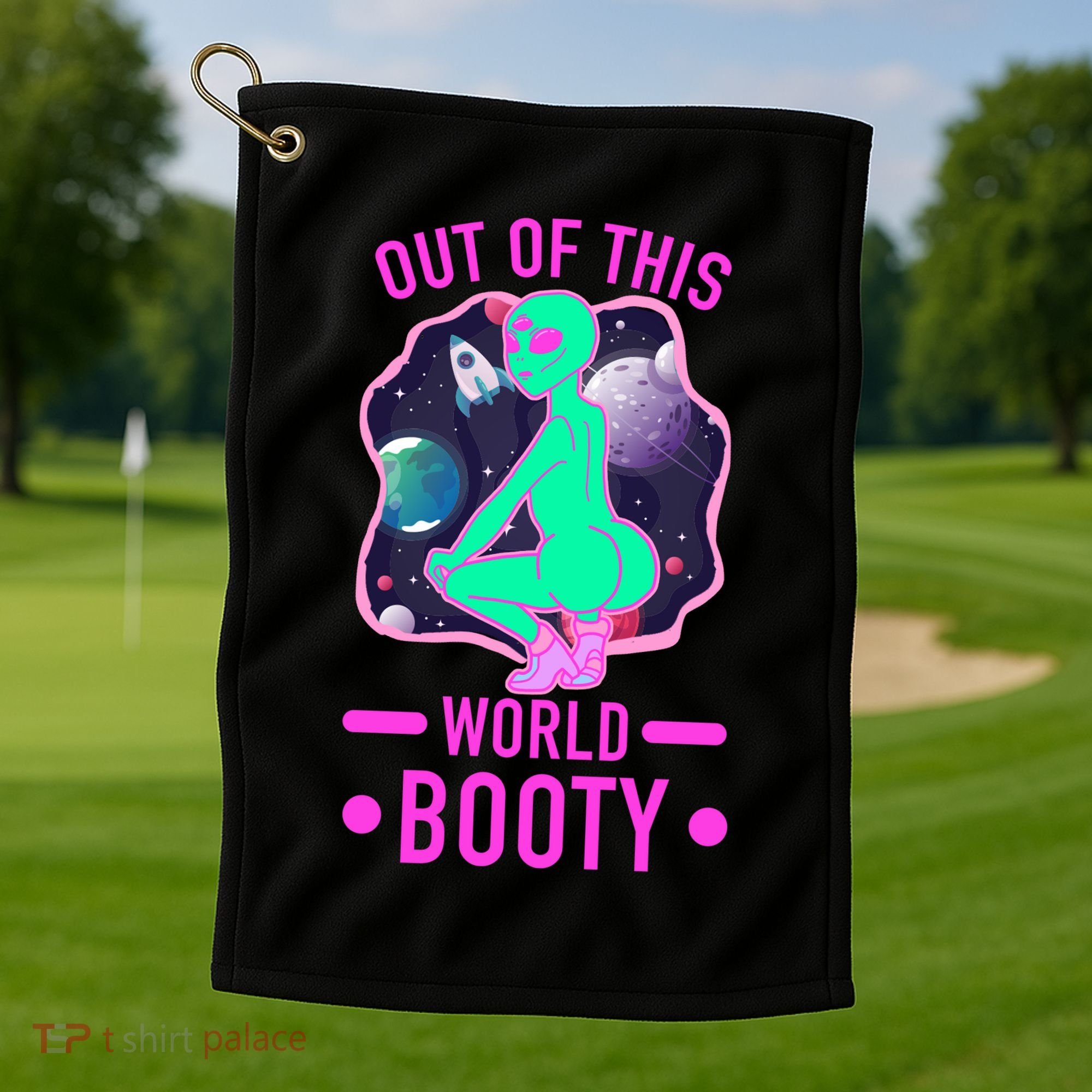 Out Of This World Booty Golf Towel